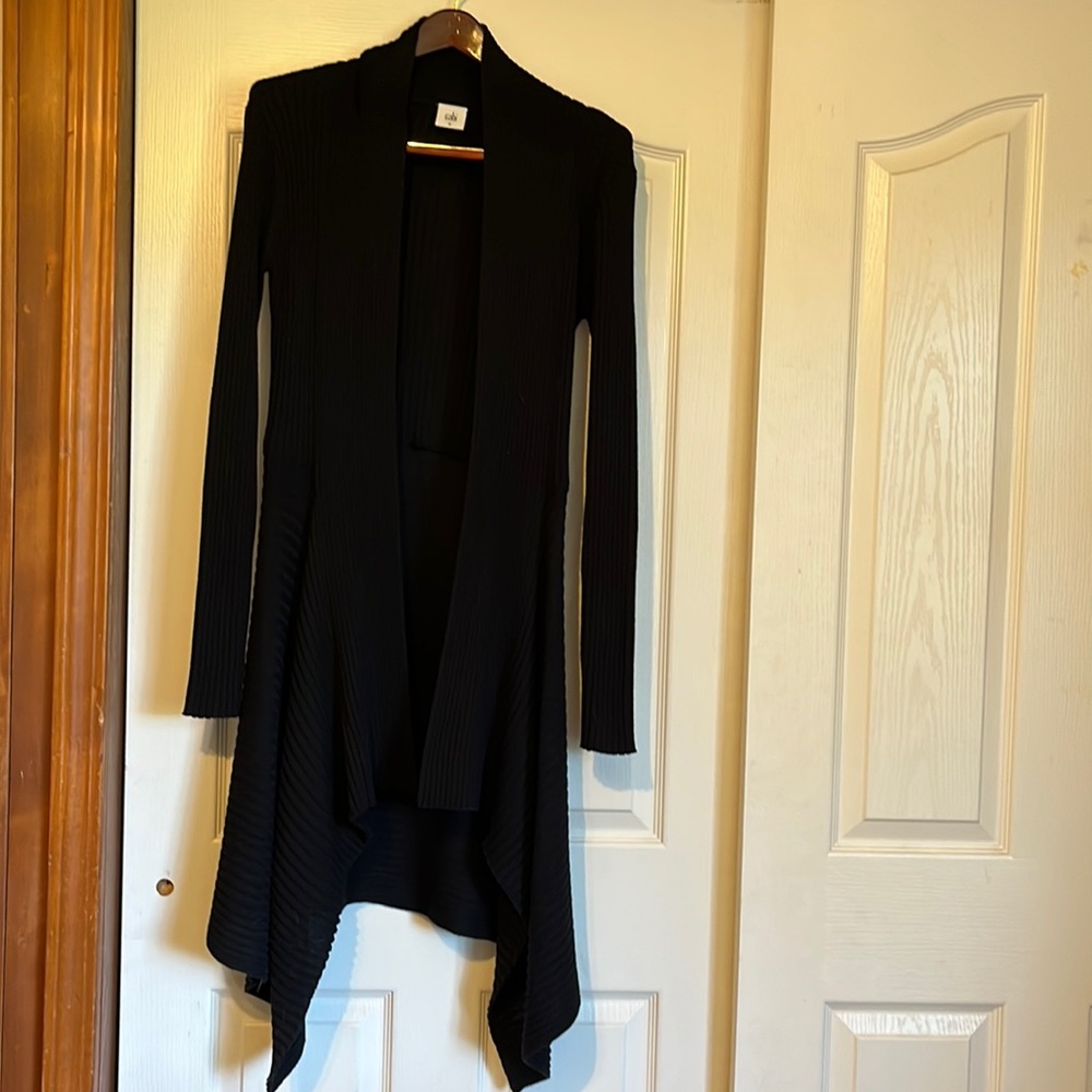 Black cabi Duster-style sweater